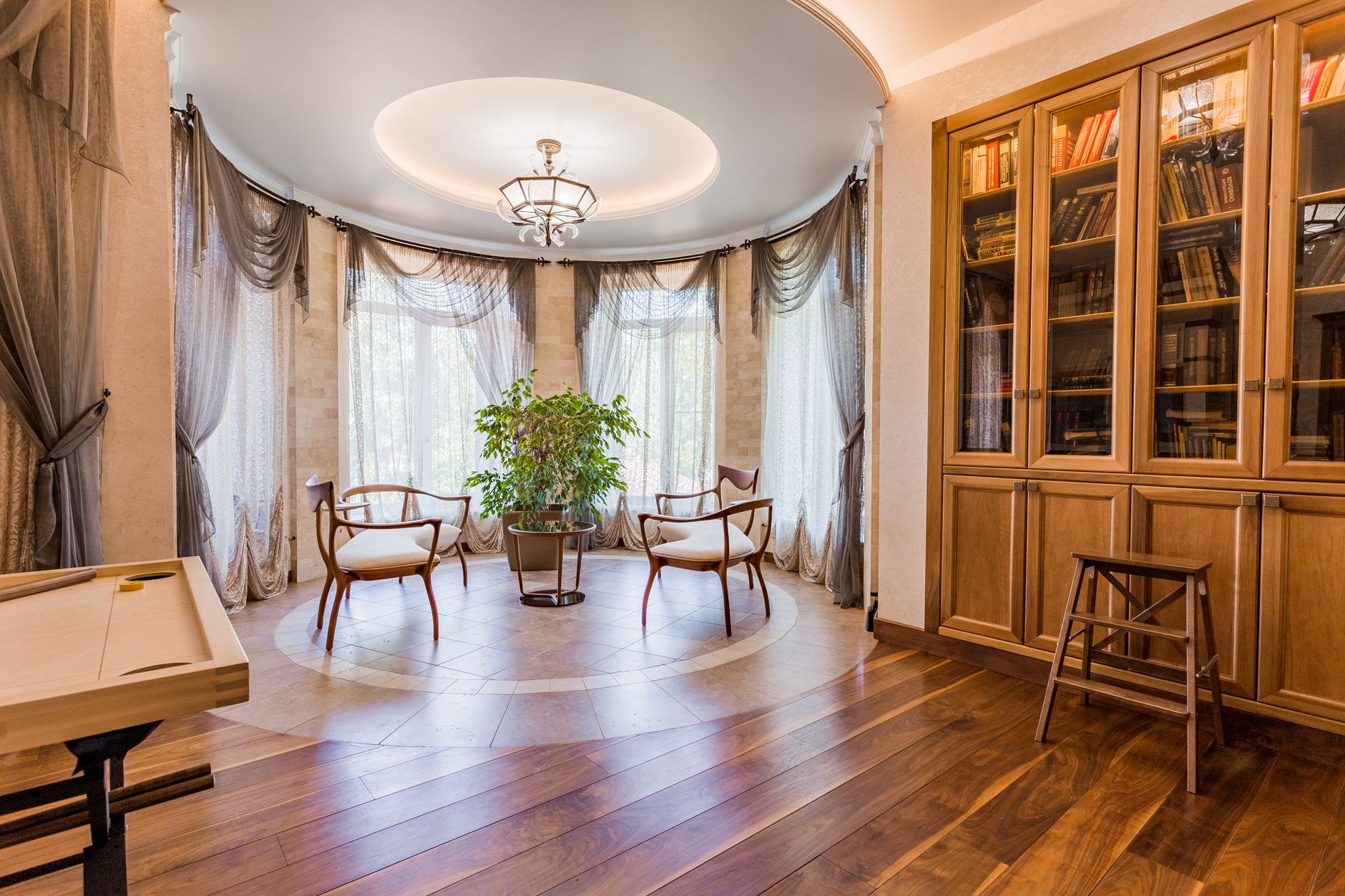 Premium hardwood floor in luxury living space