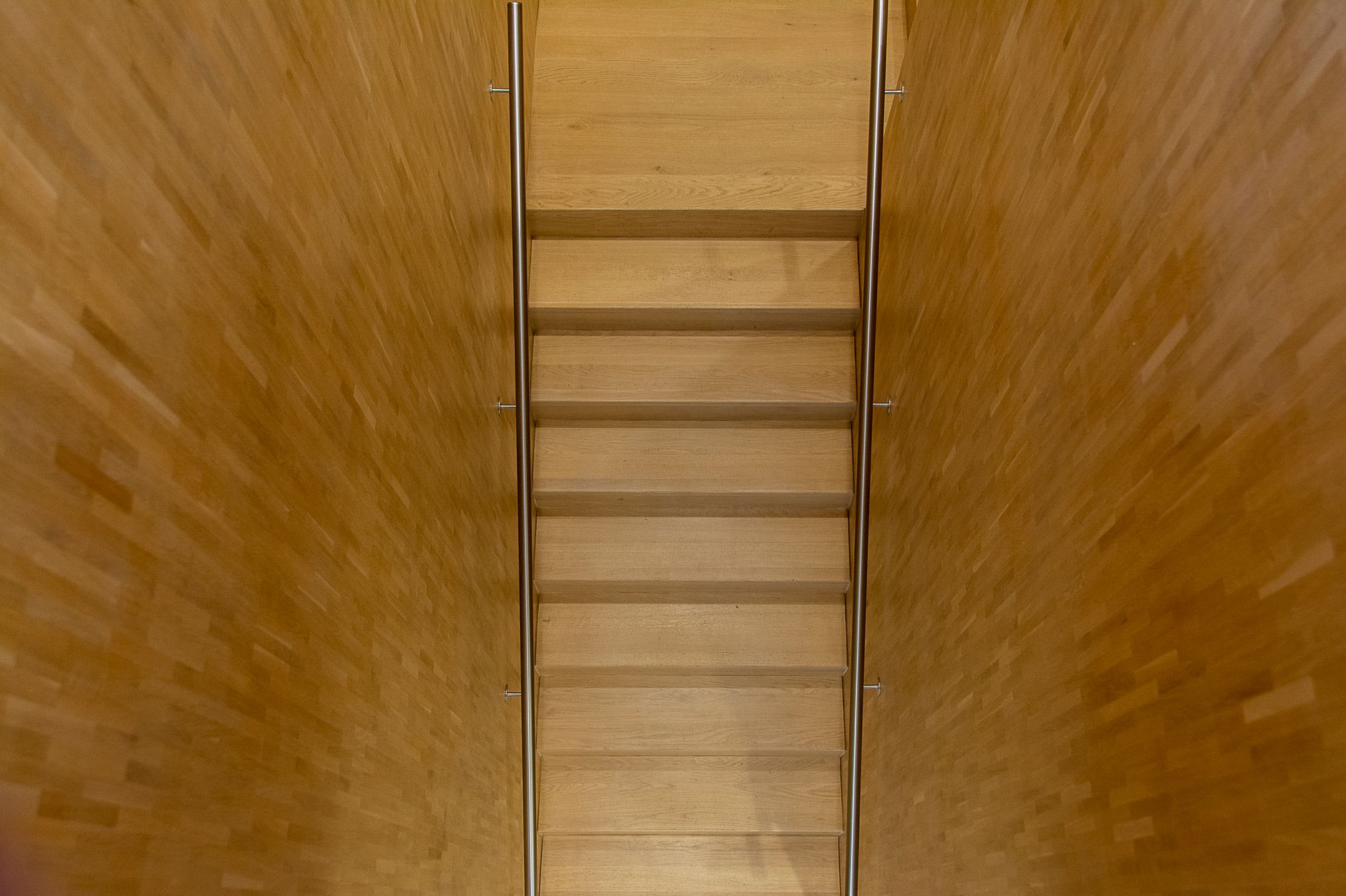 Custom white oak staircase